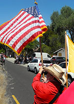 Charles Scott Waving Old Glory